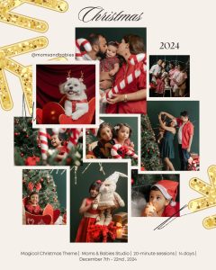 Green Brown and Red Retro Vintage Envelope Merry Christmas Greet